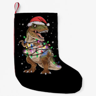 Meia De Natal Pequena Suéter de Natal de Dinossauro T-rex Árvore de Nata