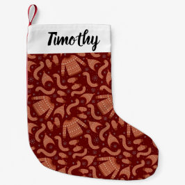 Meia De Natal Pequena Suéter de Natal Feio Brancos