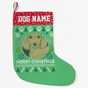 Meia De Natal Pequena Suéter De Natal Feio Para Cachorro
