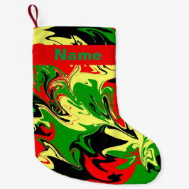 Meia De Natal Pequena Sujidade Afrocêntrica