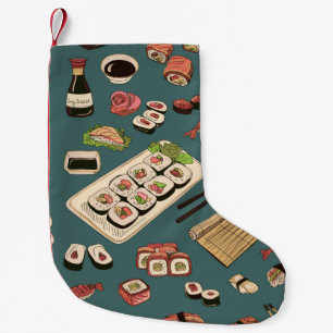 Meia De Natal Pequena Sushi colorido e rolo sem soldadura, excelente