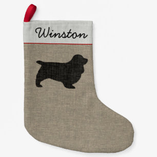 Meia De Natal Pequena Sussex Spaniel Dog Silhouette Personalizado Feriad