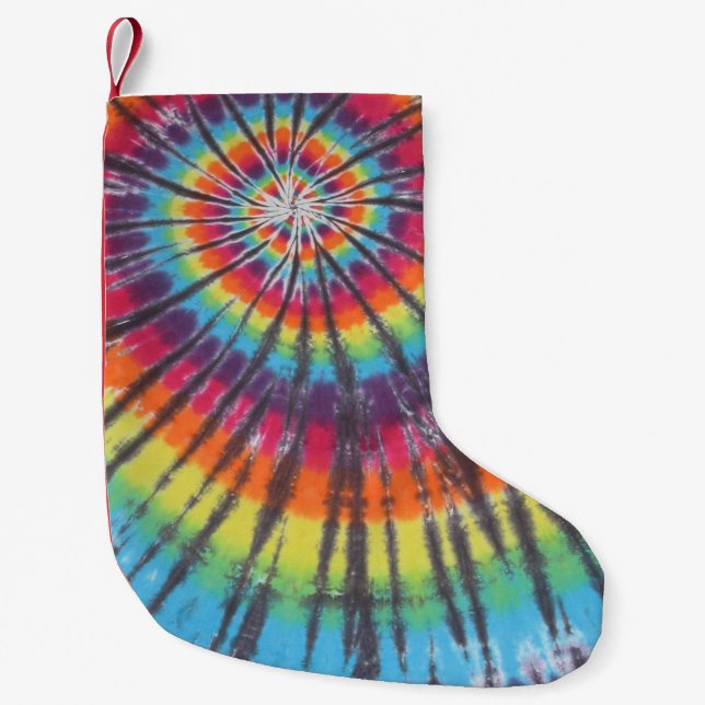 Meia De Natal Pequena Swirl Tie Dye (Frente)