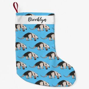 Meia De Natal Pequena Tamandua ilustração de desenho animado