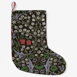 Meia De Natal Pequena Tapeçaria Floral William Morris Blackthorn