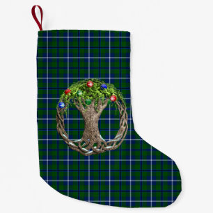 Meia De Natal Pequena Tartan de Douglas do clã