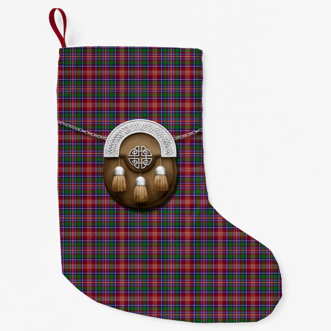 Meia De Natal Pequena Tartan de Ritchie do clã (Frente)