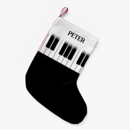 Meia De Natal Pequena Teclado Piano Player Pianista