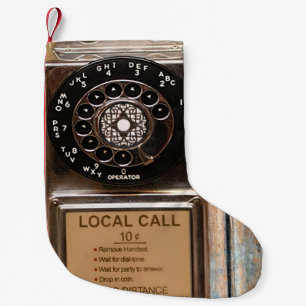 Meia De Natal Pequena telefone rotacional antigo telefone celular robust