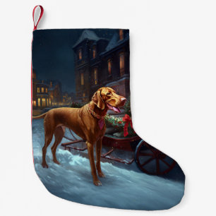 Meia De Natal Pequena Temporada Festiva do Vizsla Natal 