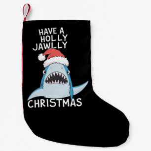 Meia De Natal Pequena Tenha Um Natal Holly Jawly Sarcástico Filme Jaws 