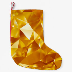 Meia De Natal Pequena textura abstrato dourada