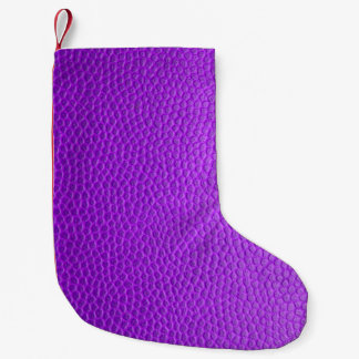 Meia De Natal Pequena Textura cutânea roxa