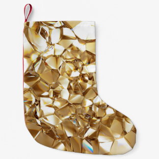 Meia De Natal Pequena Textura de ouro de abstrato de 3D.