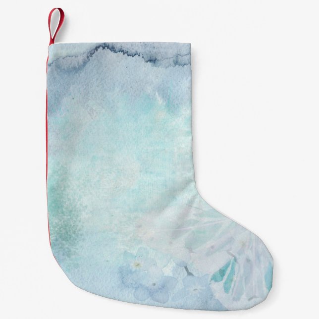 Meia De Natal Pequena Textura de papel em segundo plano (Frente)