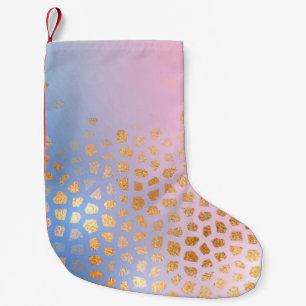Meia De Natal Pequena Textura Dourada: fundo abstrato de gradiente