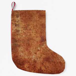 Meia De Natal Pequena Textura Rústica de Velho Grunge