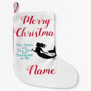 Meia De Natal Pequena Thunder_Cove da Sand and Beach Mermaid