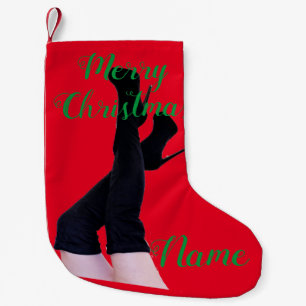 Meia De Natal Pequena Thunder_Cove de Boots Thunder-high de Couro Preto