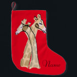 Meia De Natal Pequena Thunder_Cove do Casal Girafa em forma de moeda<br><div class="desc">2 girafas bonitas com pescoço entrelaçadas como parceiros românticos. Boa maneira de mostrar como se sente sobre sua esposa,  marido,  namorada,  namorado,  etc.,  personalize com sua própria saudação,  nome,  mensagem,  etc</div>