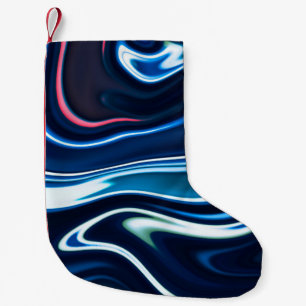 Meia De Natal Pequena Tinta mágica colorida. Textura de padrão de mármor