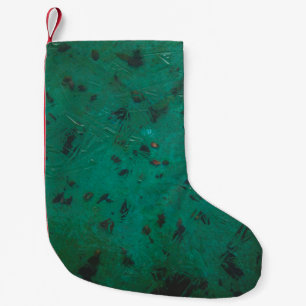 Meia De Natal Pequena Tinta verde e preta