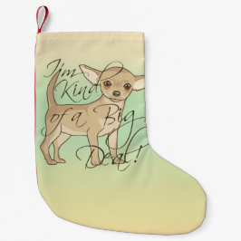 Meia De Natal Pequena Tipo de I'm da chihuahua de um design gráfico da