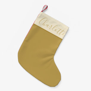 Meia De Natal Pequena Tipografia de Script Minimalista Personalizada Ama