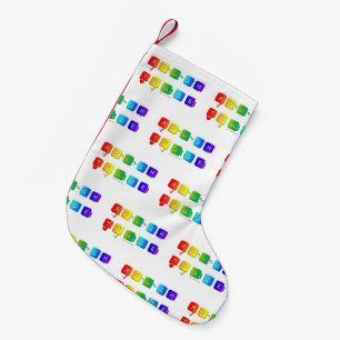 Meia De Natal Pequena Tipografia queer pop de SlipperyJoe comércio ásper