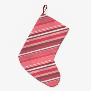 Meia De Natal Pequena Tiras do rosa