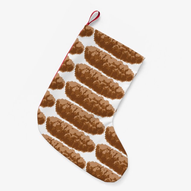Meia De Natal Pequena Tombadilho do pixel de 8 bocados (Frente (Pendurada))