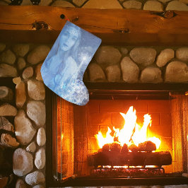 Meia De Natal Pequena Trabalho de arte de Fantasia da Rainha da Neve