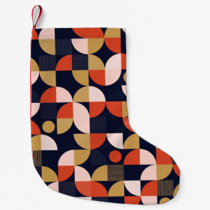 Meia De Natal Pequena Trabalho de arte de geometria de formas simples es
