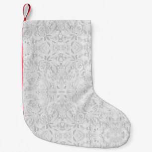 Meia De Natal Pequena Traço branco de queda