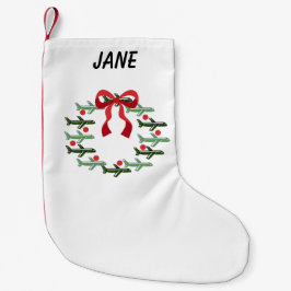 Meia De Natal Pequena Travagem da coroa para cima e para fora