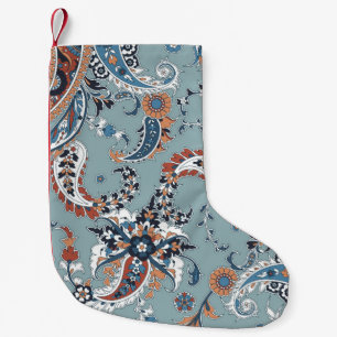 Meia De Natal Pequena Trendy Indian paisley: plano geral sem falhas.