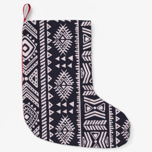 Meia De Natal Pequena Tribal étnico, quinto padrão perfeito.