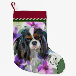 Meia De Natal Pequena Tricolor Cavalier Natal Vermelho