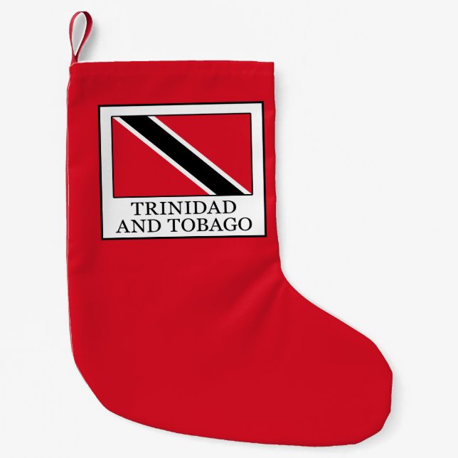 Meia De Natal Pequena Trinidade e Tobago (Frente)