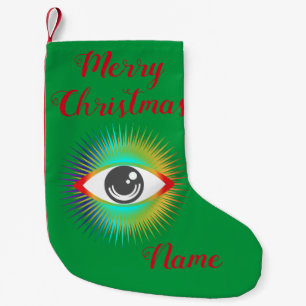 Meia De Natal Pequena Troço de Olho de Alienígena Bonito
