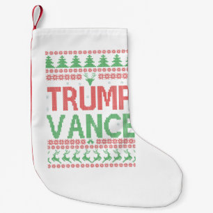 Meia De Natal Pequena Trump Vance Republicano Feio Natal Doce Xmas