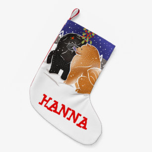 Meia De Natal Pequena TUDO QUE EU QUERO PARA O NATAL - Meia personalizad