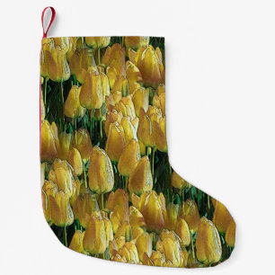 Meia De Natal Pequena Tulipas Amarelas Sunshine