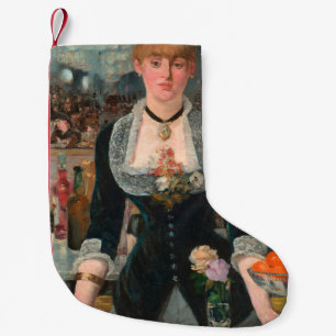 Meia De Natal Pequena Um Bar no Manet Folies-Bergère Edouard