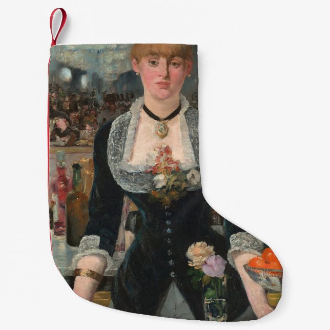 Meia De Natal Pequena Um Bar no Manet Folies-Bergère Edouard (Frente)