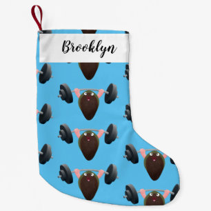 Meia De Natal Pequena Um mexilhão engraçado trabalhando na ilustração de