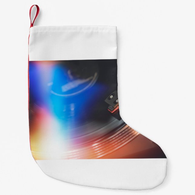 Meia De Natal Pequena Um moderno giro para tocar música no disco de áudi (Frente)