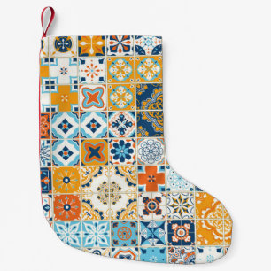 Meia De Natal Pequena Um padrão perfeito com azulejos portugueses. ído
