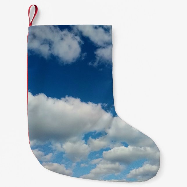 Meia De Natal Pequena Uma camada de nuvens (Frente)