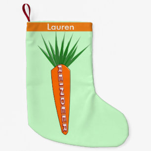 Meia De Natal Pequena Uma cenoura para o costume da rena do Natal